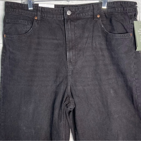 NWT H&M 90s Straight Ultra High Waist Jeans Black Women’s Size 18 - Picture 3 of 7